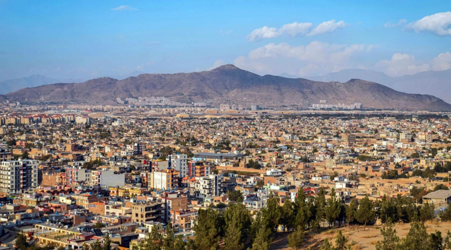 Eine Panorama-Ansicht der afghanischen Hauptstadt Kabul.