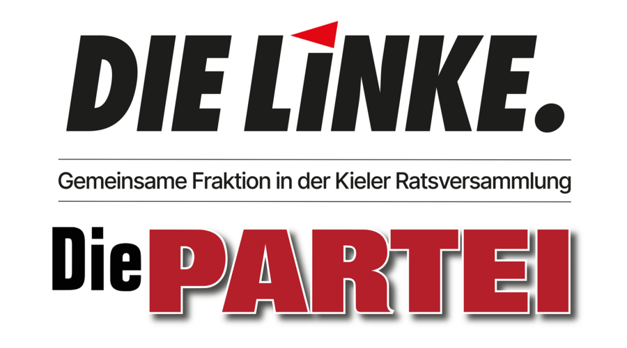 Logo der gemeinsamen Fraktion in der Kieler Ratsfraktion DIE LINKE/Die PARTEI.