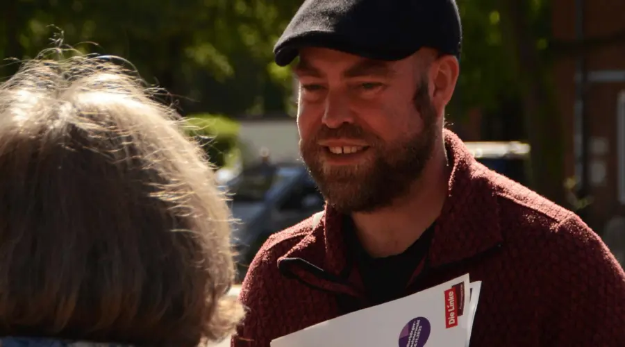 Björn Thoroe im Gespräch.